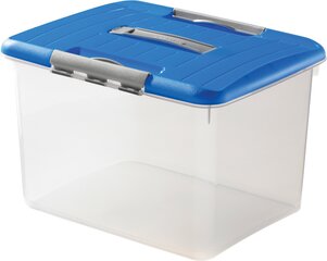 Коробка с крышкой и ручкой Hobby Optima 30л 42,8x34x28,1cм цена и информация | Ящики для вещей | kaup24.ee