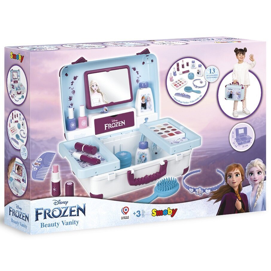 Ilusalongi komplekt ilukohver Smoby Frozen Disney, 13 tarvikut hind ja info | Tüdrukute mänguasjad | kaup24.ee