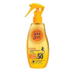 Läbipaistev päevitussprei, väga veekindel Dax Sun Active + SPF50, 200ml hind ja info | Päikesekreemid | kaup24.ee