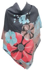 Шарф с цветами, серый цена и информация | Женские шарфы, платки | kaup24.ee