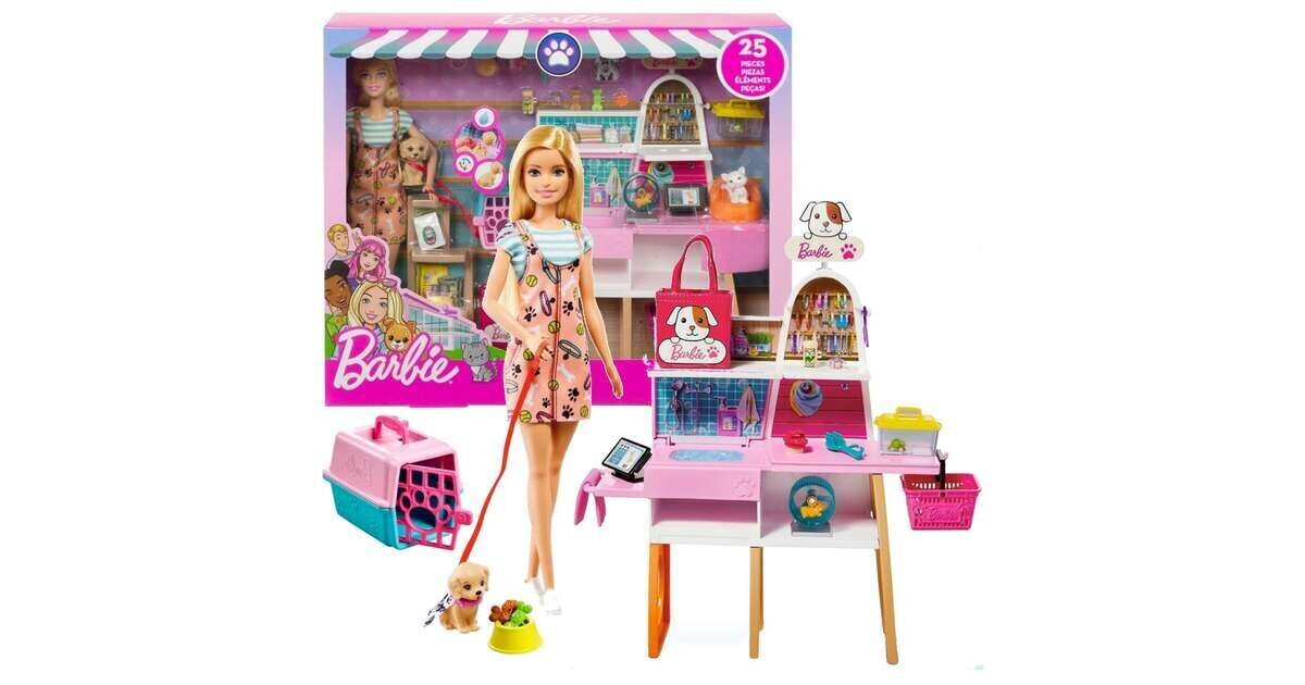 Barbie nuku lemmikloomapood Mattel Barbie Pet Supply Store GRG90 цена и информация | Tüdrukute mänguasjad | kaup24.ee