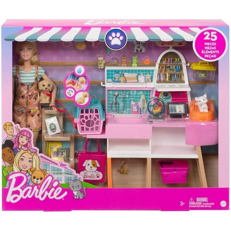 Barbie nuku lemmikloomapood Mattel Barbie Pet Supply Store GRG90 цена и информация | Tüdrukute mänguasjad | kaup24.ee