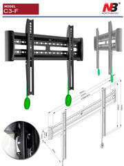 NB C3F 40"-70", kuni 68 kg, VESA kuni 60*40cm цена и информация | Кронштейны и крепления для телевизоров | kaup24.ee