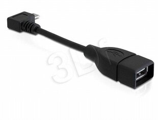 Delock кабель micro USB - USB 2.0 OTG угловой цена и информация | Кабели и провода | kaup24.ee