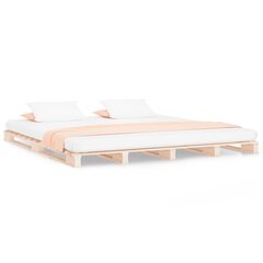 Кровать из массивной сосны, натуральный цвет, 200 x 160 см цена и информация | Кровати | kaup24.ee
