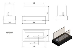 Биокамин Galina белый цена и информация | Для каминов | kaup24.ee