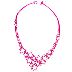 ECO plastikust kaelakee BATUCADA, Pink Stars Stars hind ja info | Kaelakeed | kaup24.ee