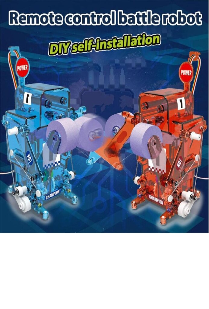 Sparringi robotikomplekt DIY elektriline mänguasi, punane цена и информация | Poiste mänguasjad | kaup24.ee