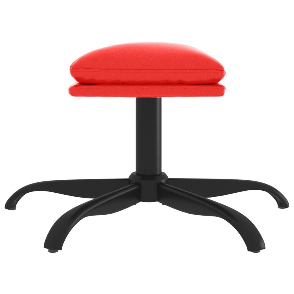 vidaXL jalapink, punane, 60 x 60 x 39 cm, kunstnahk hind ja info | Kott-toolid, tumbad, järid | kaup24.ee