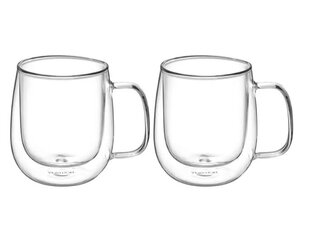 Чашки двойные стеклянные Ambition Mia, 390 мл, 2 шт. цена и информация | Стаканы, фужеры, кувшины | kaup24.ee