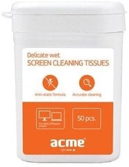 Салфетки ACME для чистки TFT / LCD дисплеев, 50 шт. цена и информация | Очистители | kaup24.ee