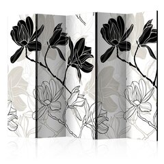 Ruumijaotur - Flowers B&W II [Room Dividers] hind ja info | Sirmid ja vaheseinad | kaup24.ee