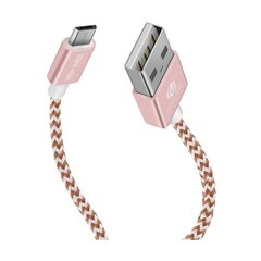 Dux Ducis KII Premium Micro USB Set Of 2 Material Data and Charging Cables 100 cm + 20 cm Pink hind ja info | Mobiiltelefonide kaablid | kaup24.ee