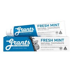 Teepuuõliga värskendav hambapasta ilma fluoriidita Grants of australia Fresh Mint, 110g hind ja info | Suuhügieen | kaup24.ee
