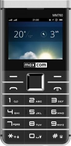 MaxCom MM 760 Dual Sim Black цена и информация | Telefonid | kaup24.ee