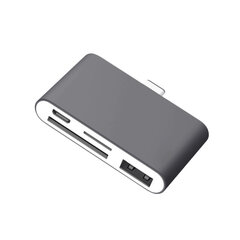 Адаптер USB-C 4 в 1 — Серый цена и информация | Адаптеры и USB-hub | kaup24.ee