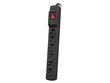 Armac Surge Protector Multi M6 10m must hind ja info | Pikendusjuhtmed, kaablid | kaup24.ee