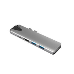 USB-C-хаб Multi-port 4K + RJ45 + SD-считыватель 7 в 1 цена и информация | Адаптеры и USB-hub | kaup24.ee
