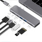 USB-C jagaja Multi-port 4K + SD-lugeja HUB (7in1) – Space Grey hind ja info | USB jagajad, adapterid | kaup24.ee