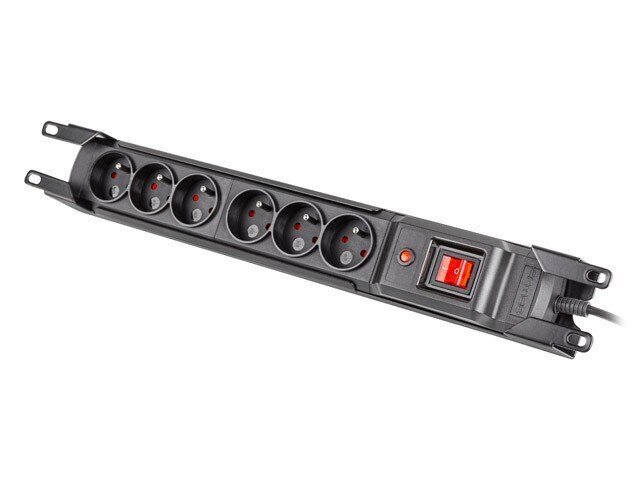 Armac Ülepingekaitse Power Strip rack 19 tolli. M6 5m 6x230v must M6 / 50 / R / CZ hind ja info | Pikendusjuhtmed, kaablid | kaup24.ee