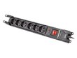 Armac Ülepingekaitse Power Strip rack 19 tolli. M6 5m 6x230v must M6 / 50 / R / CZ цена и информация | Pikendusjuhtmed, kaablid | kaup24.ee