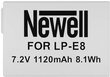Newell aku Canon LP-E8 цена и информация | Akud, patareid fotoaparaatidele | kaup24.ee