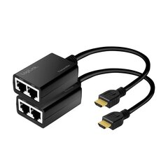 HDMI EXtender up to 30m, 1080p/60Hz, 0.3m цена и информация | Адаптеры и USB-hub | kaup24.ee