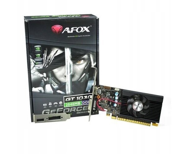 AFOX Geforce GT1030 2GB GDDR5 64Bit DVI HDMI LP Single Fan L7 AF1030-2048D5L7 hind ja info | Videokaardid (GPU) | kaup24.ee