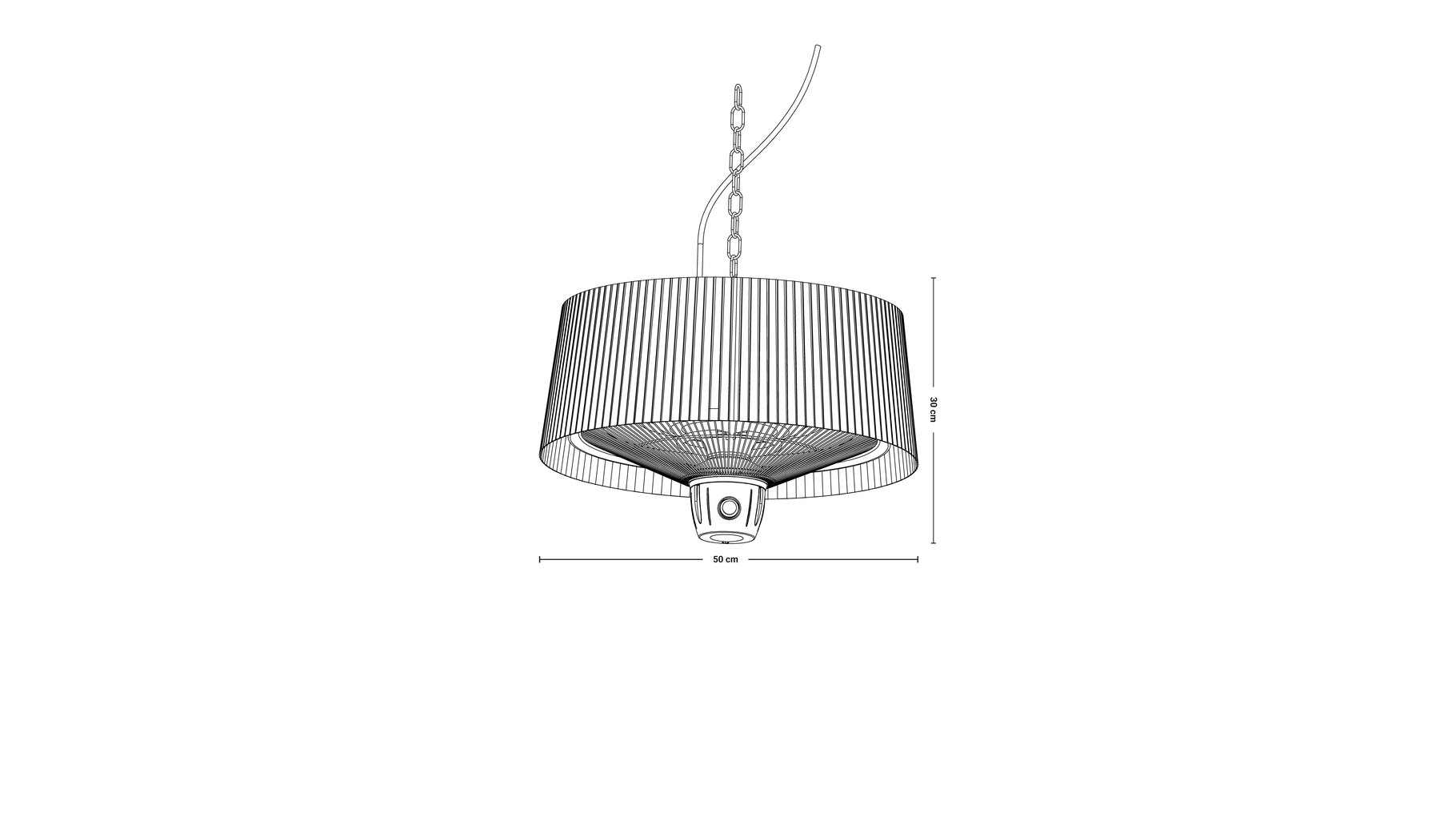 Infrapuna riputatav soojuskiirgur Sunred Artix C-HB Compact hind ja info | Küttekehad | kaup24.ee