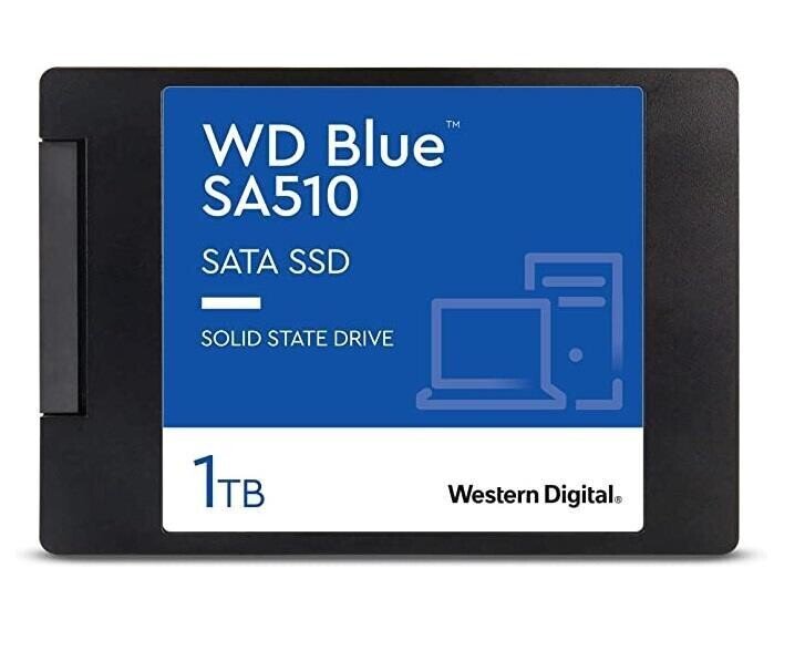 SSD|WESTERN DIGITAL|Blue SA510|1TB|SATA 3.0|Kirjutuskiirus 510 MBait/s|Lugemiskiirus 560 MBait/s|2,5"|TBW 400 TB|MTBF 1750000 tundi|WDS100T3B0A hind ja info | Sisemised kõvakettad (HDD, SSD, Hybrid) | kaup24.ee