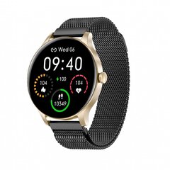 Garett Electronics Stiilne kuld-must terasest nutikell hind ja info | Nutikellad (smartwatch) | kaup24.ee