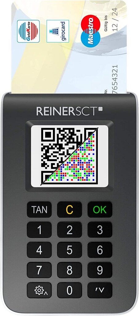 Reiner SCT tanJack foto QR Must TFT Internetipanga generaator, Kaardilugeja цена и информация | Nutiseadmed ja aksessuaarid | kaup24.ee