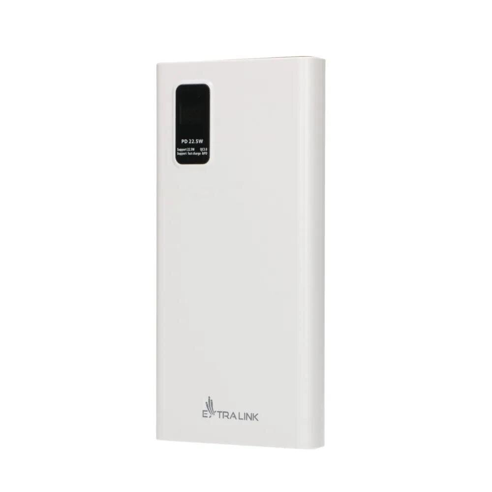 Extralink powerbank EPB-067B 10000mAh fast charging white цена и информация | Akupangad | kaup24.ee