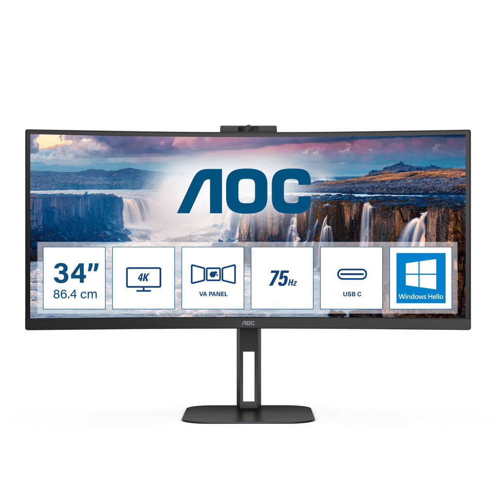 AOC CU34V5CW/BK цена и информация | Monitorid | kaup24.ee