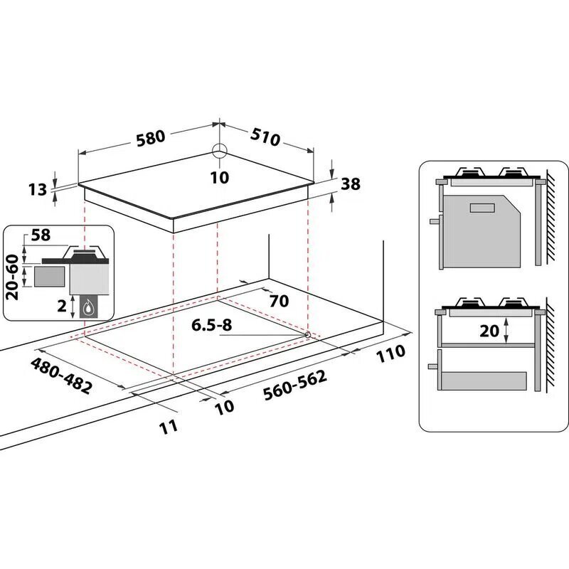 Hotpoint PPH 60G DF/IX Gas hind ja info | Pliidiplaadid | kaup24.ee