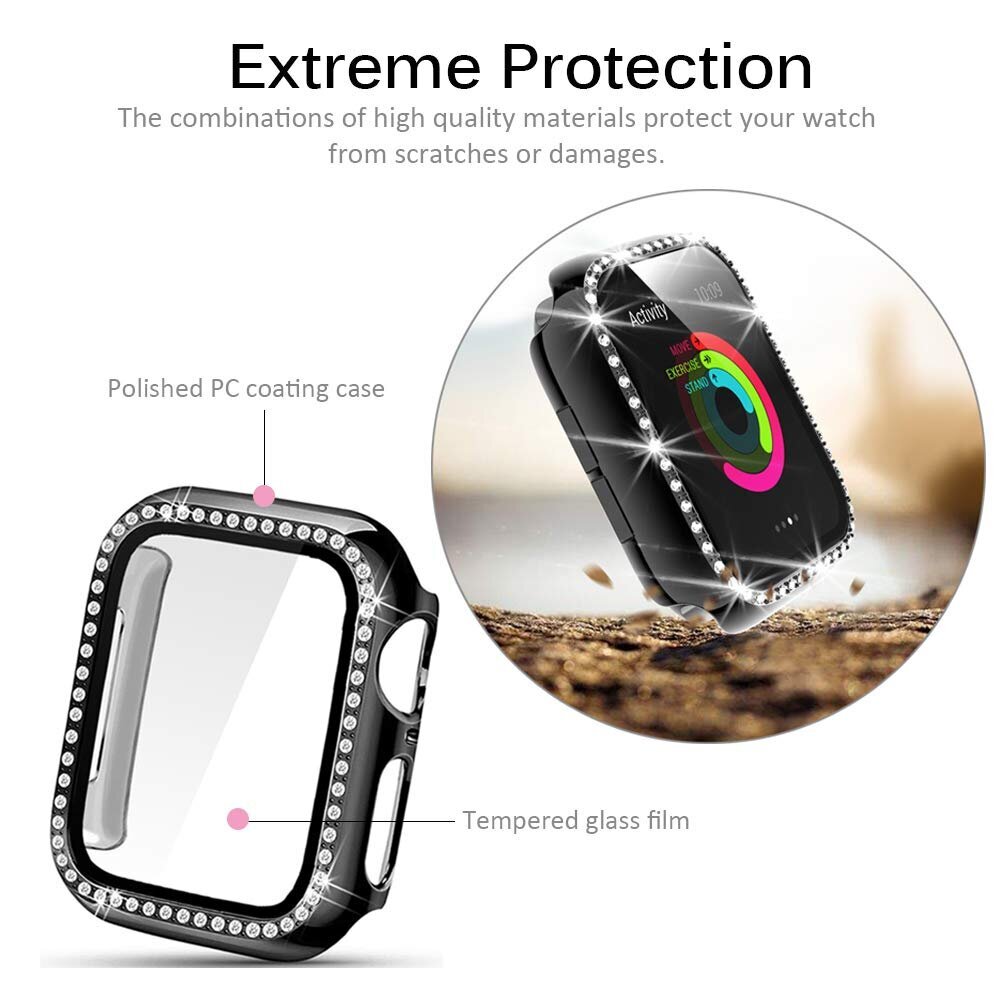 Crystal Apple Watch Ümbris – Läbipaistev 42mm цена и информация | Nutikellade ja nutivõrude tarvikud | kaup24.ee