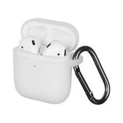 Apple AirPods kaitseümbris konksuga – Valge цена и информация | Аксессуары для наушников | kaup24.ee