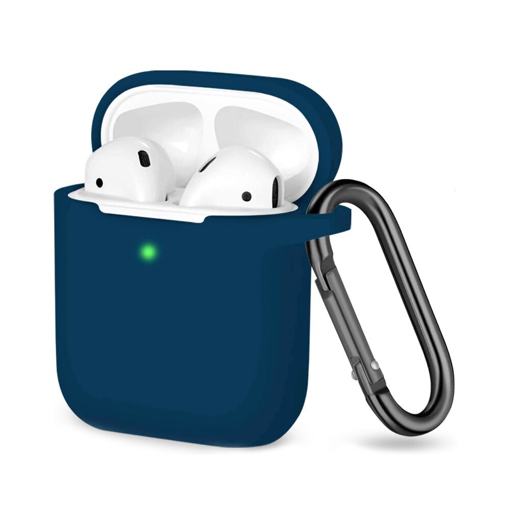 Apple AirPods kaitseümbris konksuga – Lake Blue цена и информация | Kõrvaklappide tarvikud | kaup24.ee