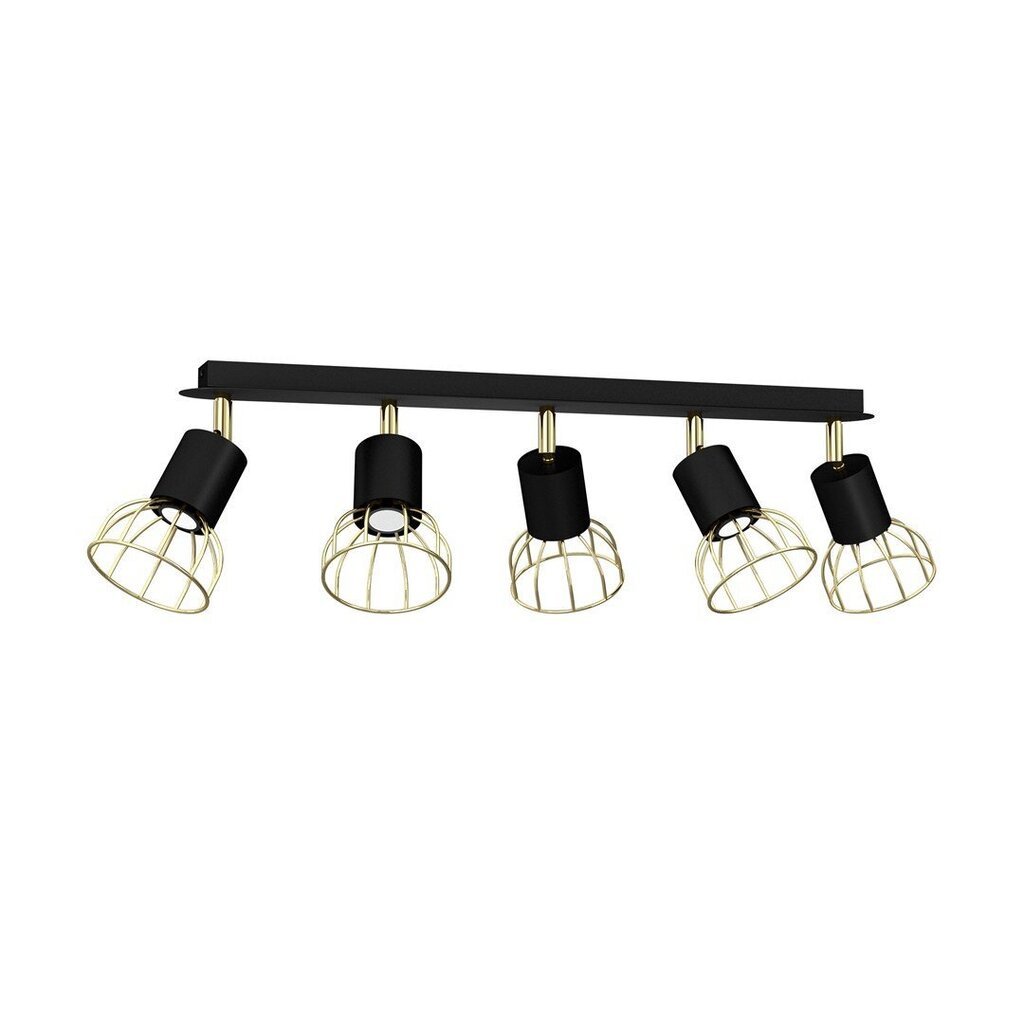 Milagro Ceiling lamp DANTE Black / Gold 5x mini GU10 hind ja info | Laelambid | kaup24.ee