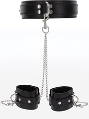 Taboom Heavy Collar and Wrist Cuffs Black hind ja info | BDSM ja fetish | kaup24.ee