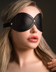 Taboom Infinity black faux leather blindfold  цена и информация | БДСМ и фетиш | kaup24.ee