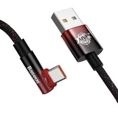 Baseus Elbow USB to USB-C 100W 2m angled cable (black-red) hind ja info | Mobiiltelefonide kaablid | kaup24.ee