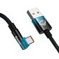 Baseus Elbow USB to USB-C 100W 2m angled cable (black-blue) hind ja info | Mobiiltelefonide kaablid | kaup24.ee