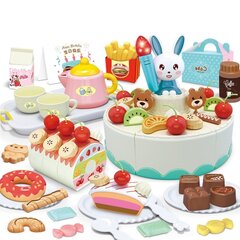 Woopie Confectionery - Birthday Cake for Cutting + Tea Set 85 pcs. hind ja info | Tüdrukute mänguasjad | kaup24.ee
