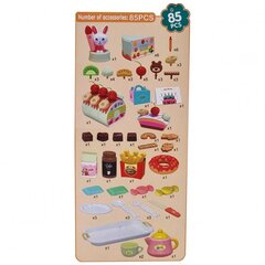 Woopie Confectionery - Birthday Cake for Cutting + Tea Set 85 pcs. цена и информация | Игрушки для девочек | kaup24.ee