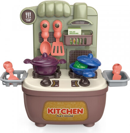 Woopie Little Cook's Set 2in1 Kitchen Suitcase 19 pcs. hind ja info | Imikute mänguasjad | kaup24.ee