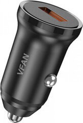 Vipfan C02 car charger, USB, 18W, Quick Charge 3.0 (black) hind ja info | Mobiiltelefonide laadijad | kaup24.ee