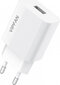 Vipfan E01 network charger, 1x USB, 2.4A + USB-C cable (white) цена и информация | Mobiiltelefonide laadijad | kaup24.ee