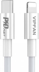 Vipfan P01 USB-C for Lightning Cable, 3A, PD, 1m (white) цена и информация | Кабели и провода | kaup24.ee