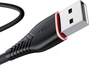 Vipfan USB to Lightning cable Anti-Break X01, 3A, 1m (black) hind ja info | Kaablid ja juhtmed | kaup24.ee